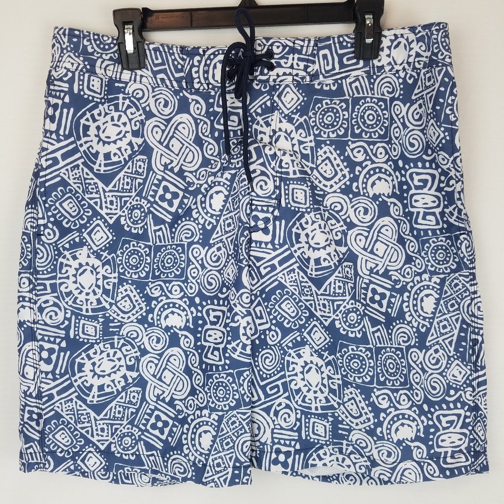 GAP Men's Swim Shorts Blue/White Size L